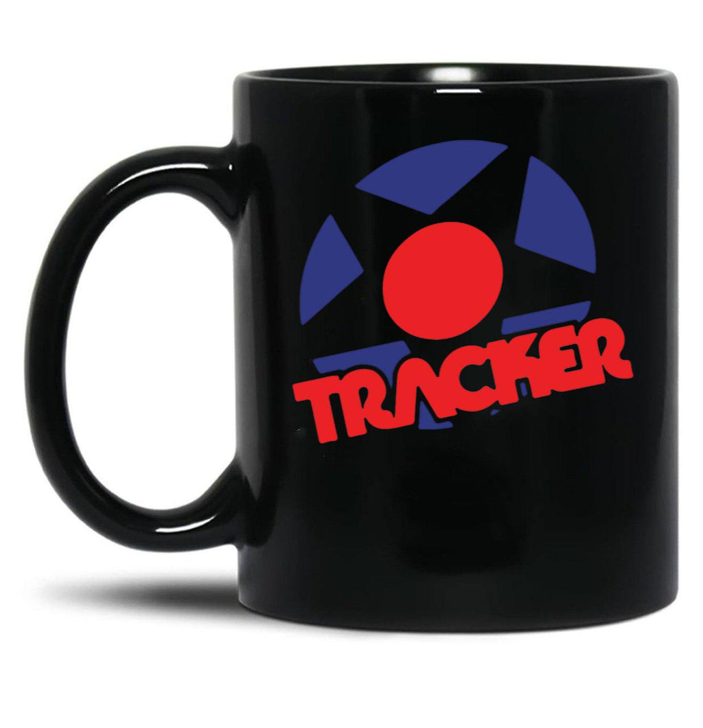Tracker Trucks Vintage Logo Classic Black Coffee Mug, Gift Coffee Mug