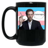 Trans Rights House Black Coffee Mug, Gift Coffee Mug