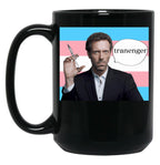 Trans Rights House Black Coffee Mug, Gift Coffee Mug