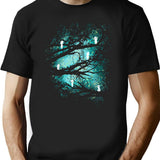Tree Spirits T-Shirt for Men & Women, T-Shirts Graphic Tee - Black