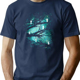 Tree Spirits T-Shirt for Men & Women, T-Shirts Graphic Tee - Navy