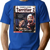 Trending Terrifier 2 New Movie Design T-Shirt for Men & Women, T-Shirts Graphic Tee - Blue