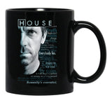House I Don'T Like Anyone Black Coffee Mug, Gift Coffee Mug - Black
