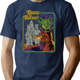 Trick Or Treat T-Shirt for Men & Women, T-Shirts Graphic Tee - Navy
