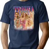 Trisha Paytas Trisha Paytas Shirt Unisex Sweatshirt Back Side Print – Feel The Softness Love The Fit. Premium Heavyweight Cotton T-Shirt - Navy