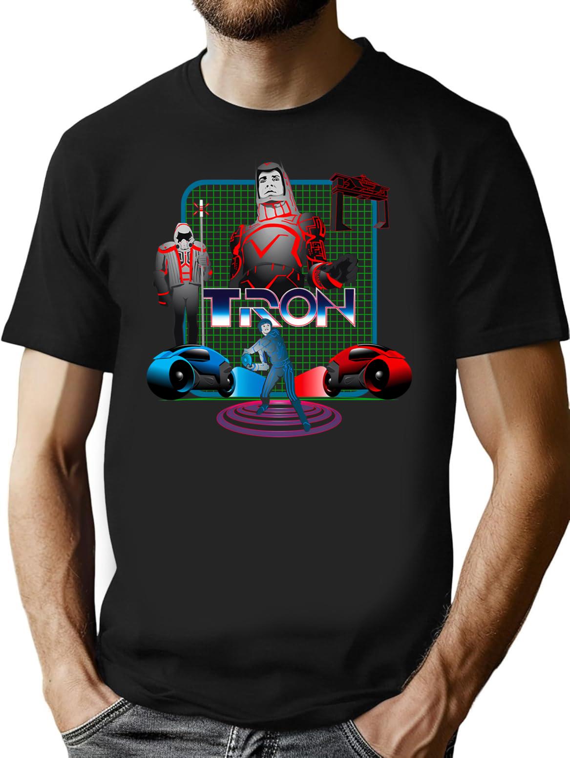 Tron T-Shirt for Men & Women, T-Shirts Graphic Tee - Black