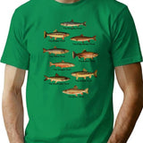Trout Fishes Of Pennsylvania T-Shirt for Men & Women, T-Shirts Graphic Tee - Green