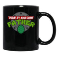 Turtley Awesome Father Awesome Fathers Day Black Coffee Mug, Gift Coffee Mug - Black