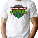 Turtley Awesome Father Awesome Fathers Day Premium Heavyweight Cotton T-Shirt - White