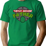 Turtley Awesome Father Awesome Fathers Day Premium Heavyweight Cotton T-Shirt - Green