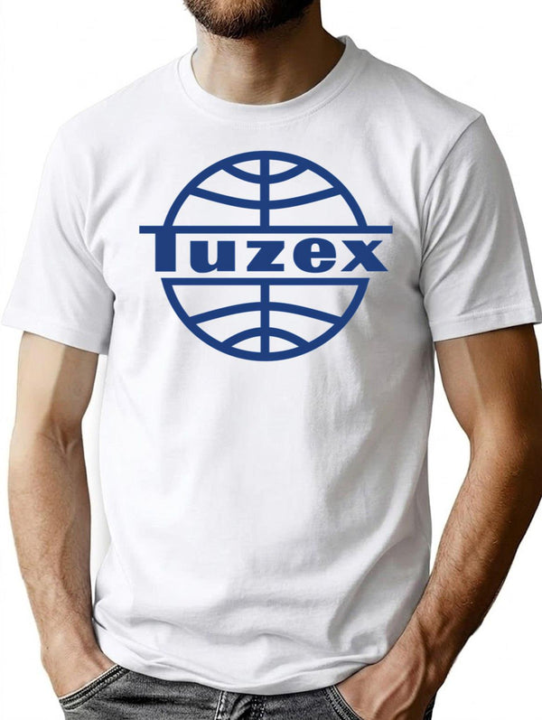 Tuzex Logo Design Retro Czechoslovakia Style T-Shirt for Men & Women, T-Shirts Graphic Tee - White