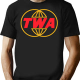 Twa Airlines - Vintage Logo T-Shirt for Men & Women, T-Shirts Graphic Tee - Black