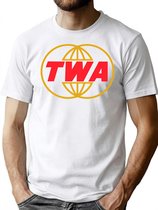 Twa Airlines - Vintage Logo T-Shirt for Men & Women, T-Shirts Graphic Tee - White