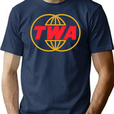 Twa Airlines - Vintage Logo T-Shirt for Men & Women, T-Shirts Graphic Tee - Navy