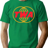 Twa Airlines - Vintage Logo T-Shirt for Men & Women, T-Shirts Graphic Tee - Green