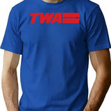 Twa - Vintage Logo T-Shirt for Men & Women, T-Shirts Graphic Tee - Blue