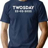 Twosday 22-02-2022 February 22Nd 2022 Two'S Day T-Shirt for Men & Women, T-Shirts Graphic Tee - Navy