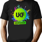 Ukf-Drum And Bass - Mens T Shirts Graphic Vintage Classic T-Shirt T-Shirt for Men & Women, T-Shirts Graphic Tee - Black