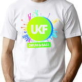 Ukf-Drum And Bass - Mens T Shirts Graphic Vintage Classic T-Shirt T-Shirt for Men & Women, T-Shirts Graphic Tee - White