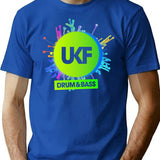 Ukf-Drum And Bass - Mens T Shirts Graphic Vintage Classic T-Shirt T-Shirt for Men & Women, T-Shirts Graphic Tee - Blue