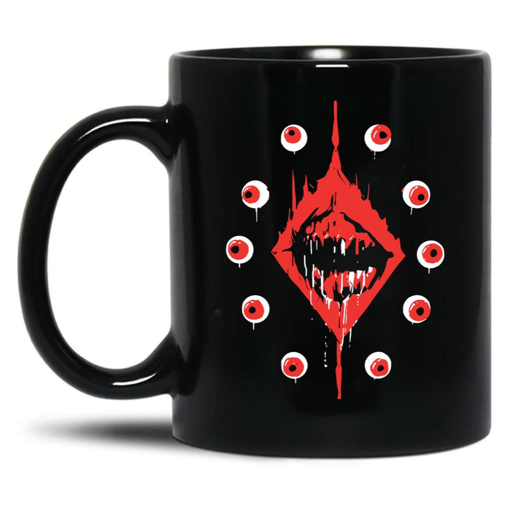 Ultrakill Eyeballs Black Coffee Mug, Gift Coffee Mug