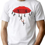 Umbrella Mayhem T-Shirt for Men & Women, T-Shirts Graphic Tee - White