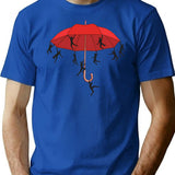 Umbrella Mayhem T-Shirt for Men & Women, T-Shirts Graphic Tee - Blue