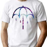 Umbrella Purple T-Shirt for Men & Women, T-Shirts Graphic Tee - White