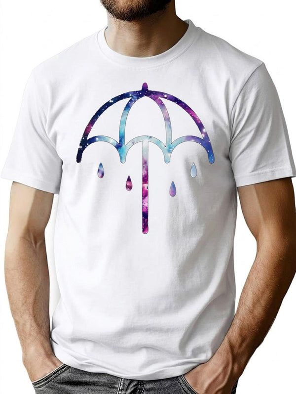 Umbrella Purple T-Shirt for Men & Women, T-Shirts Graphic Tee - White