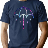 Umbrella Purple T-Shirt for Men & Women, T-Shirts Graphic Tee - Navy