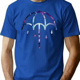Umbrella Purple T-Shirt for Men & Women, T-Shirts Graphic Tee - Blue