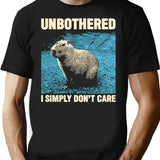 Unbothered Capybara T-Shirt for Men & Women, T-Shirts Graphic Tee - Black