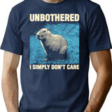 Unbothered Capybara T-Shirt for Men & Women, T-Shirts Graphic Tee - Navy