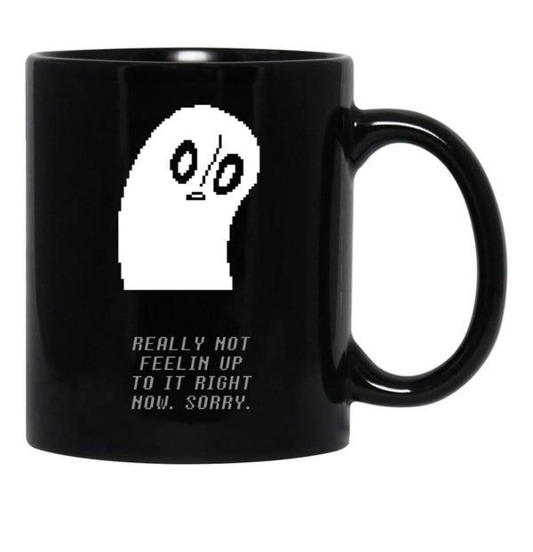 Undertale - Napstablook Black Coffee Mug, Gift Coffee Mug - Black