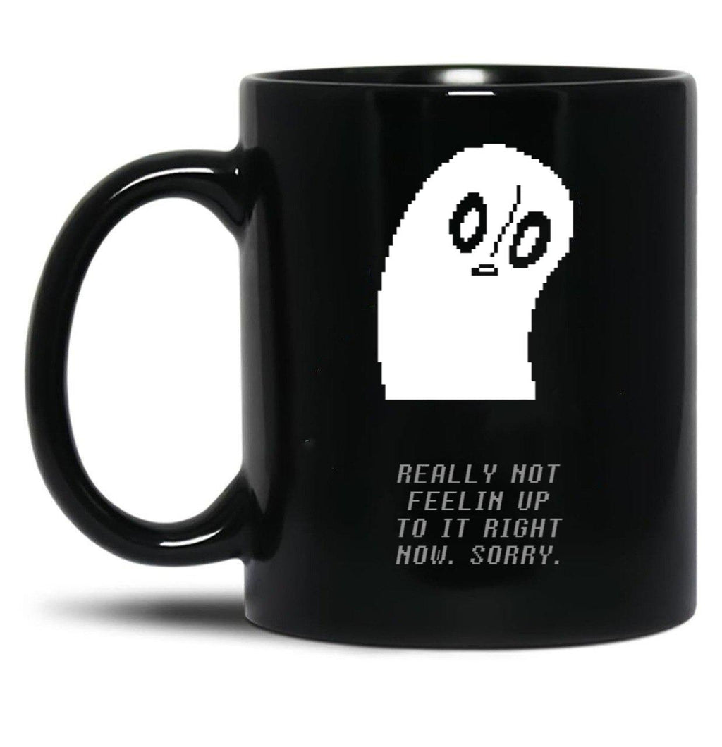 Undertale - Napstablook Black Coffee Mug, Gift Coffee Mug