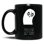 Undertale - Napstablook Black Coffee Mug, Gift Coffee Mug