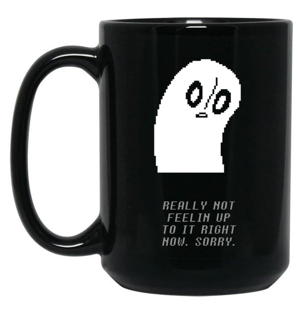 Undertale - Napstablook Black Coffee Mug, Gift Coffee Mug - Black