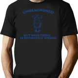 Undiagnosed But Something Is Definitely Wrong Vintage Tshirt Cowboy Frog Shirt Undiagnosed T Shirt Frog Meme T-Shirt for Men & Women, T-Shirts Graphic Tee - Black