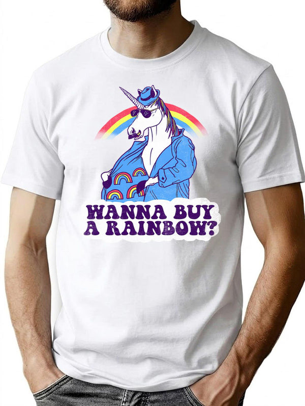 Unicorntraband T-Shirt for Men & Women, T-Shirts Graphic Tee - White