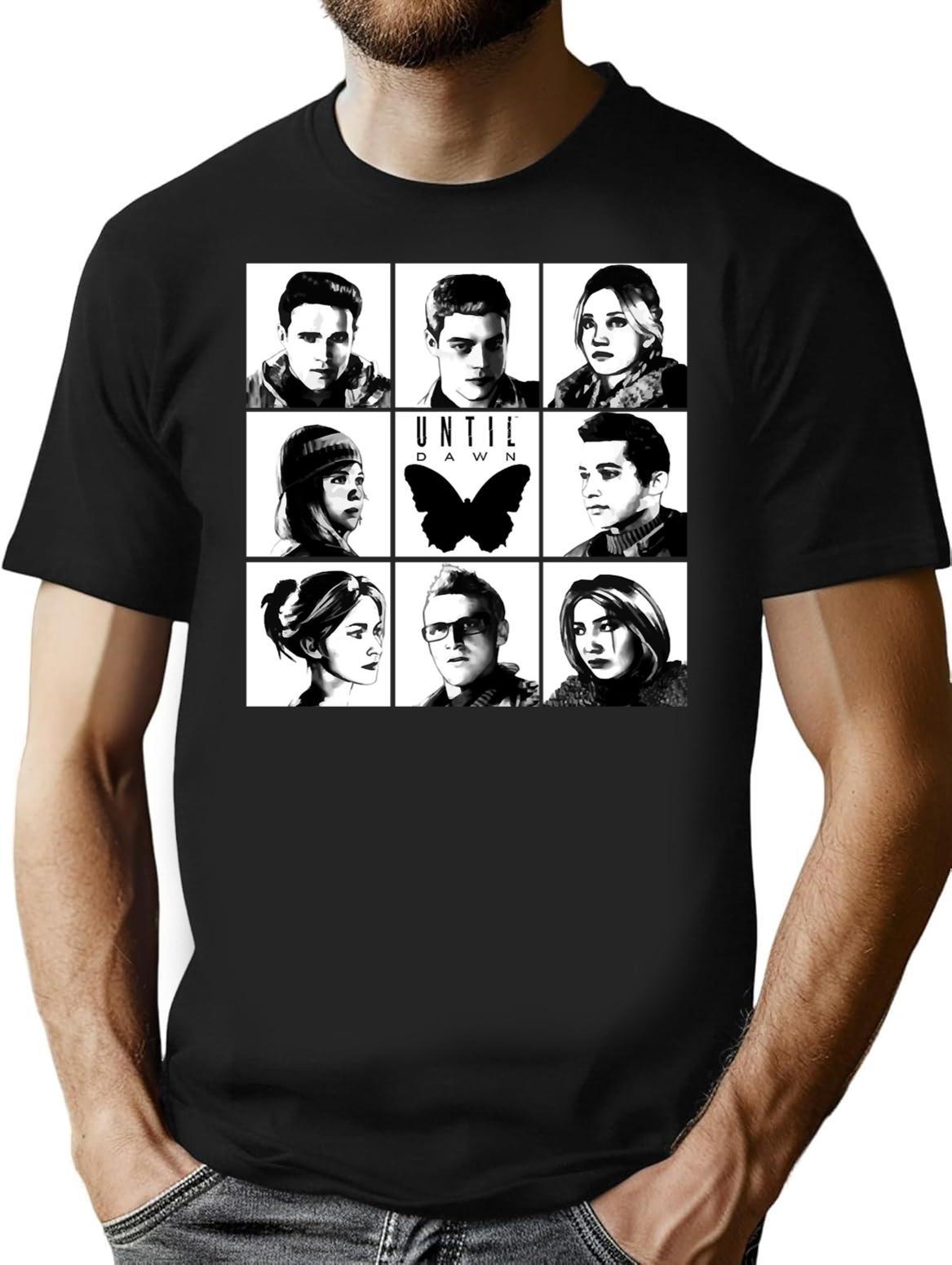 Until Dawn - Main Characters Classic Premium Heavyweight Cotton T-Shirt - Black