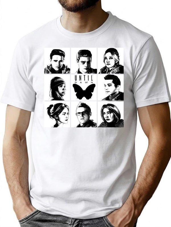 Until Dawn - Main Characters Classic Premium Heavyweight Cotton T-Shirt - White