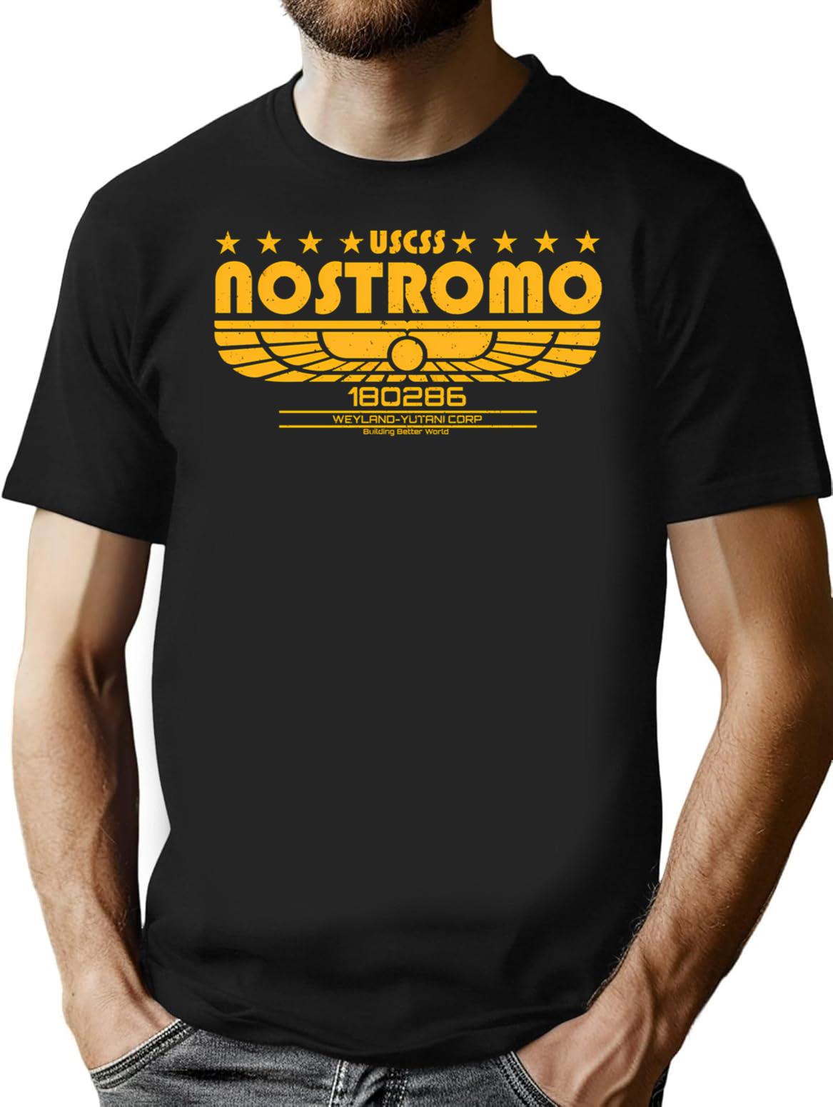 Uscss Nostromo T-Shirt for Men & Women, T-Shirts Graphic Tee - Black
