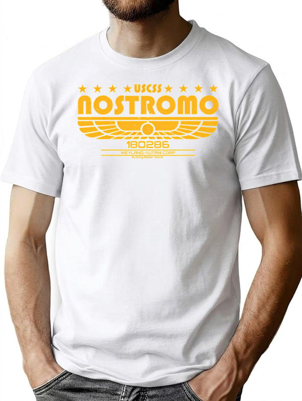 Uscss Nostromo T-Shirt for Men & Women, T-Shirts Graphic Tee - White