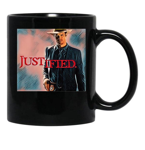 Vabeve Justified Raylan Givens Graphic Design Black Coffee Mug, Gift Coffee Mug - Black