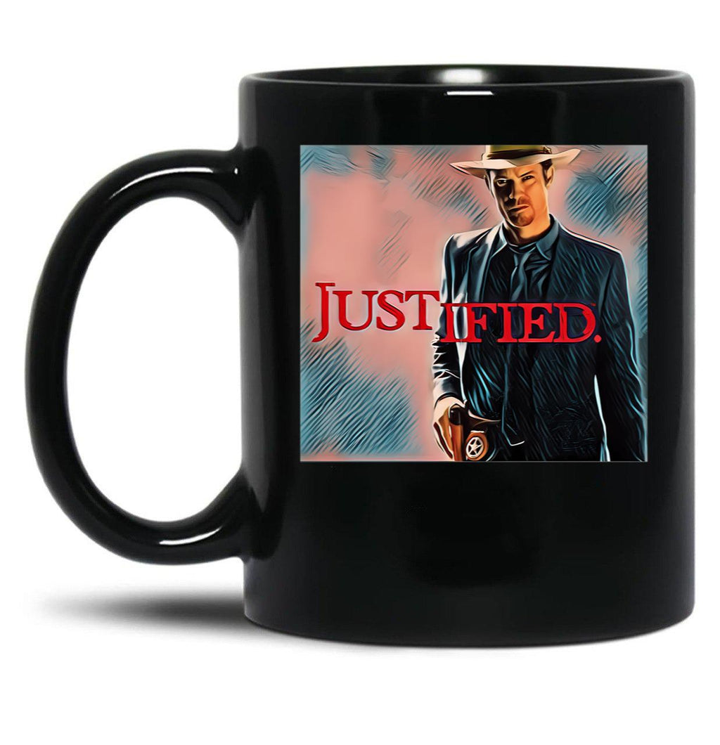 Vabeve Justified Raylan Givens Graphic Design Black Coffee Mug, Gift Coffee Mug
