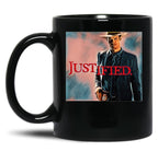 Vabeve Justified Raylan Givens Graphic Design Black Coffee Mug, Gift Coffee Mug