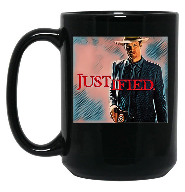 Vabeve Justified Raylan Givens Graphic Design Black Coffee Mug, Gift Coffee Mug - Black