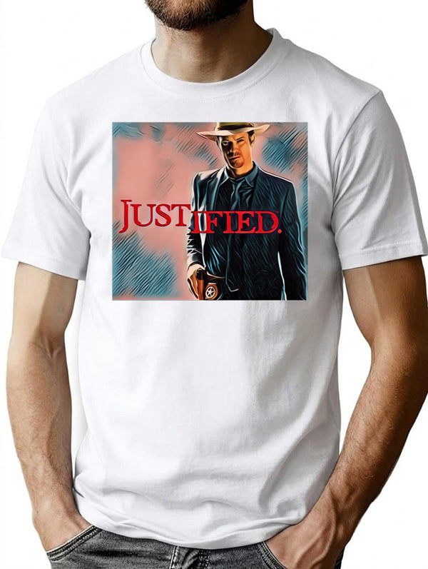 Vabeve Justified Raylan Givens Graphic Design Premium Heavyweight Cotton T-Shirt - White