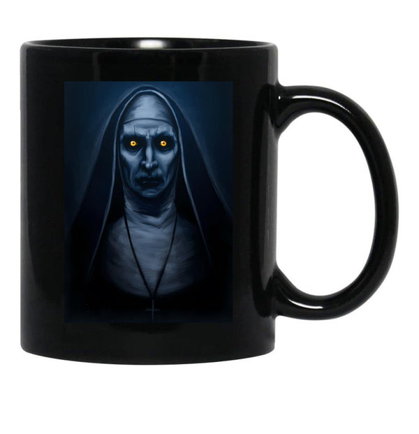 Valak Painting Black Coffee Mug, Gift Coffee Mug - Black