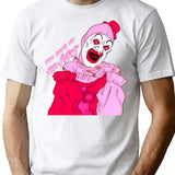 Valentines Terrifier Art The Clown T-Shirt for Men & Women, T-Shirts Graphic Tee - White